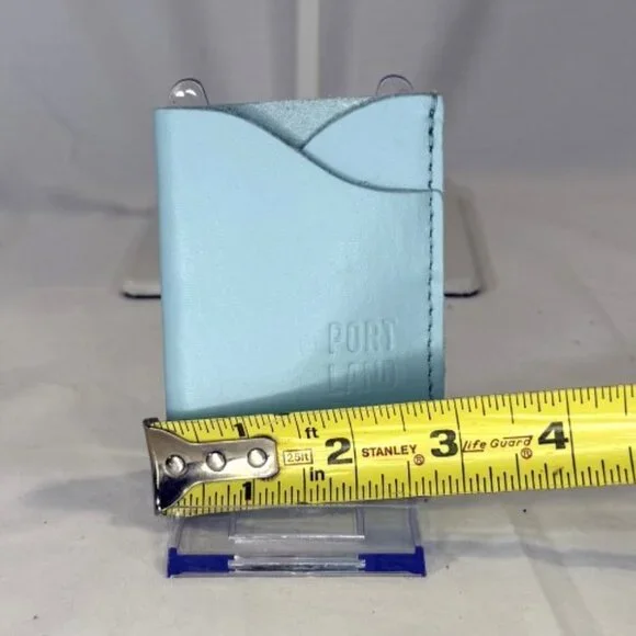 Portland Leather, Light Blue Slim Card Case / Wallet, BNNU - Picture 5 of 5